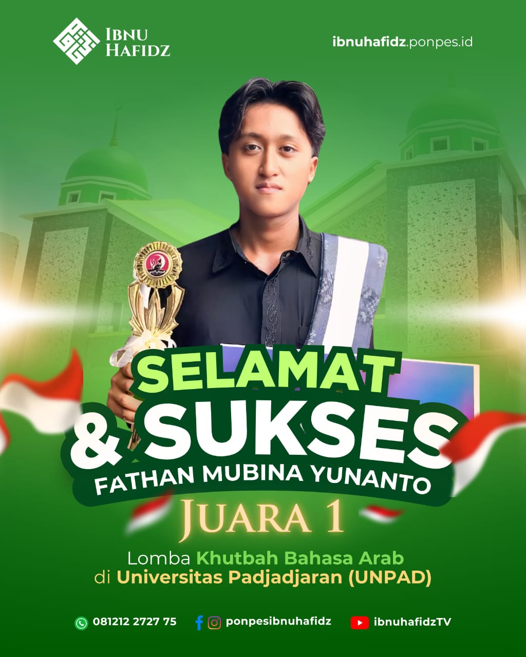 Juara 1 Lomba Khitabah Bahasa Arab di Uniiversitas Padjadjaran
